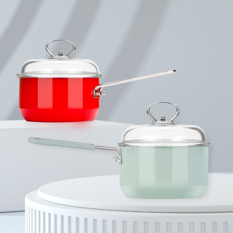 靓彩不锈钢珐琅单柄锅  R439-16H