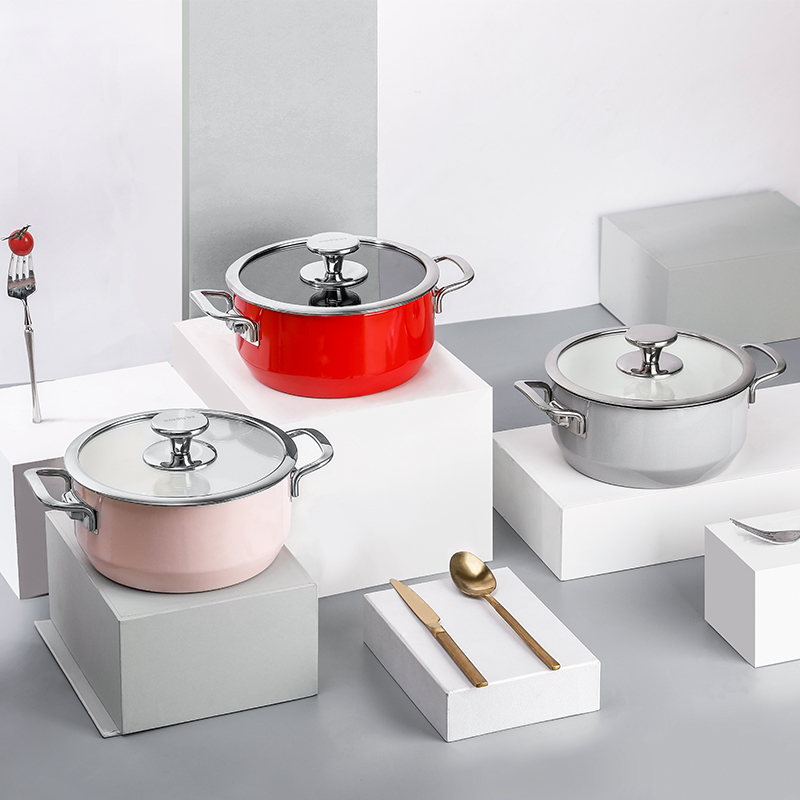 罗马珐琅不锈钢双耳汤锅  R469-20B