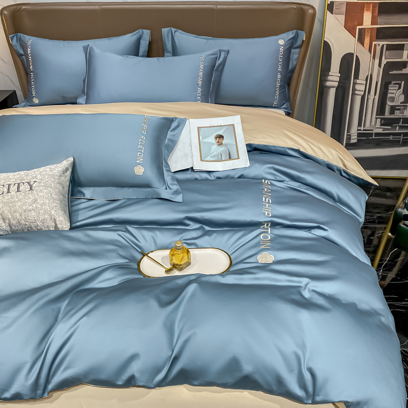 新款60支长绒棉刺绣四件套